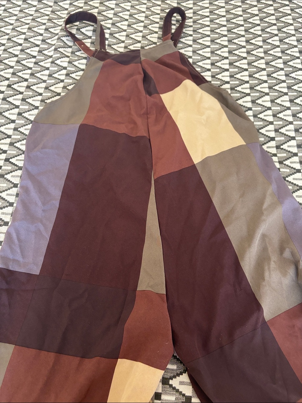 Womens Colorblock Overalls - Multicolor - Picture 2 of 3